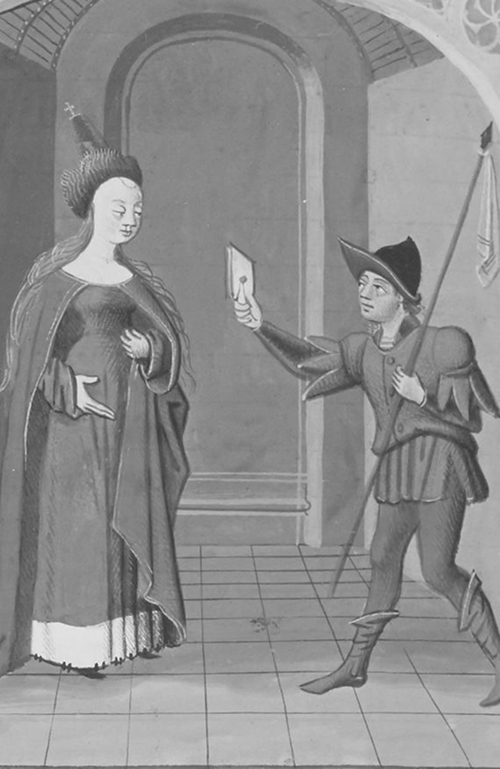 Illustration d'une missive médiévale