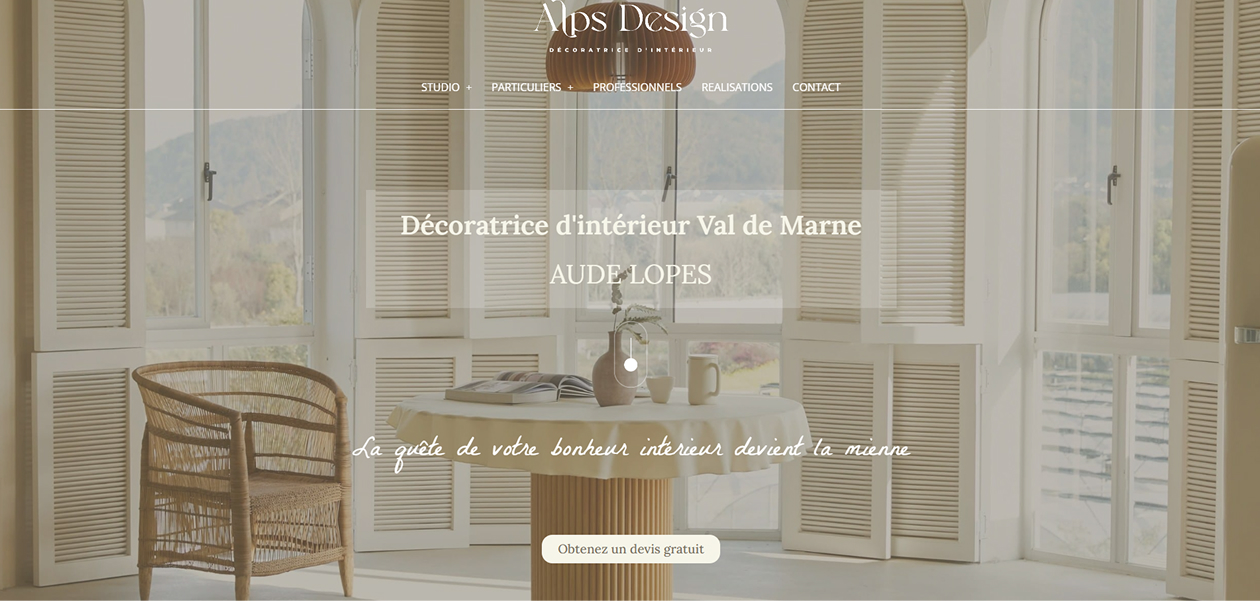 Page d'accueil ALPS Design